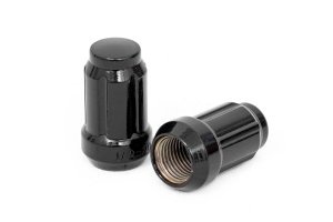 Jeep Commander Lug Nut Set - Rough Country - Bulge Acorn Style - Black - '06-'10